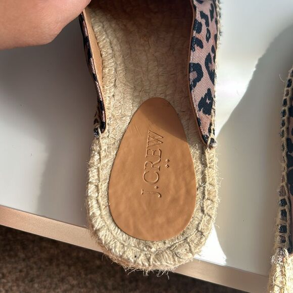 J. Crew Factory Animal Printed Espadrille Mule Slides Size 8 - Picture 10 of 12